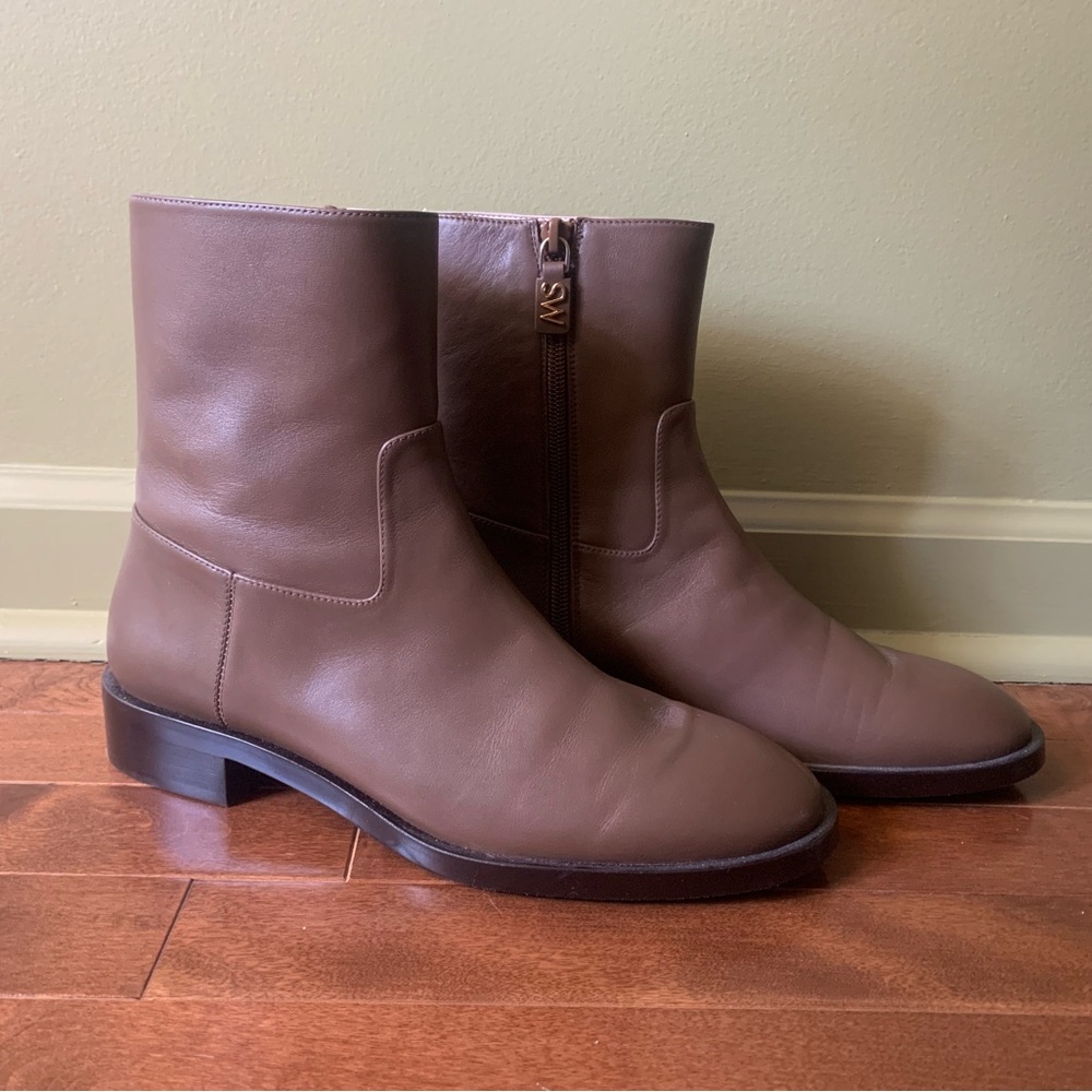Stuart Weitzman Tan Leather Ankle Boots - Size 9B